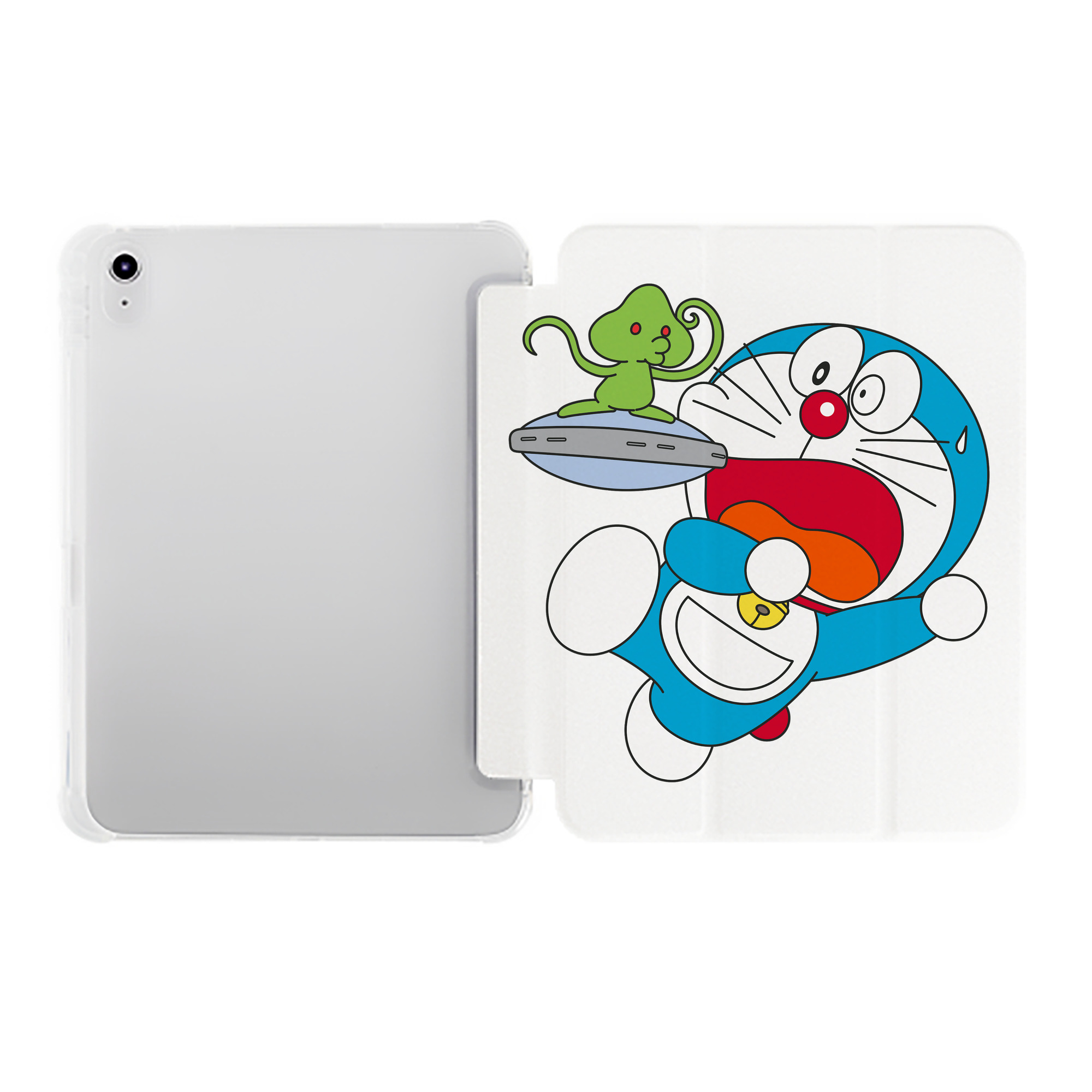（画像用） ドラえもん Doraemon IPad ケース ペン収納付き 三つ折りスタンド PUレザー×シリコン 対応機種9.5/10.5/10.9インチ